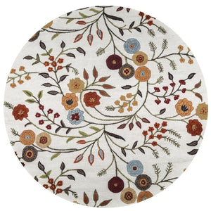 Alora Decor Charming Hand-Tufted Round Rug 80% Wool 20% Viscose With Shabby-Chic Floral Texture And Sheen 10' x 10' CHACM1001009310RD