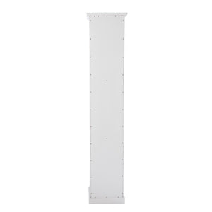 Safavieh Balterley Tall Glass Door Curio Cabinet With Six Shelves For Elegant Display WHITE CM1103524