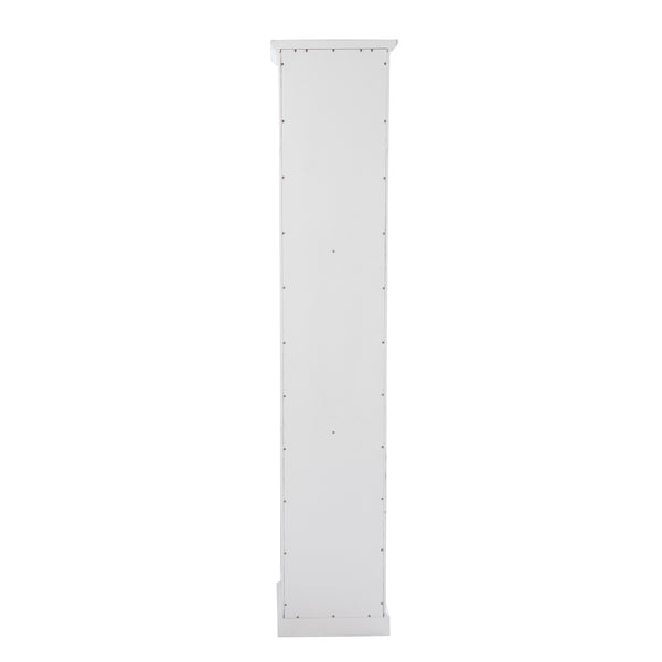 Safavieh Balterley Tall Glass Door Curio Cabinet With Six Shelves For Elegant Display WHITE CM1103524