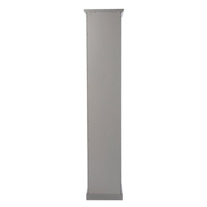 Safavieh Balterley Tall Glass Door Curio Cabinet With Six Shelves For Elegant Display GREY CM1103624