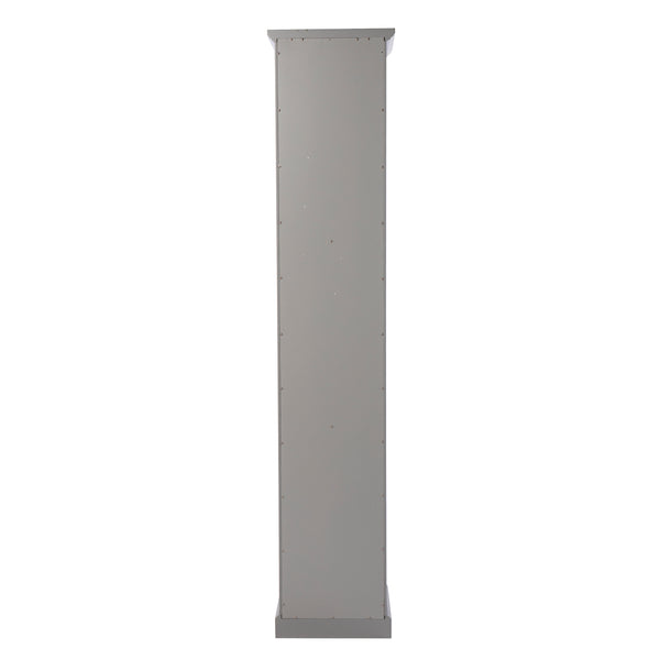 Safavieh Balterley Tall Glass Door Curio Cabinet With Six Shelves For Elegant Display GREY CM1103624