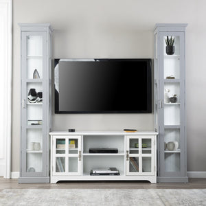 Safavieh Balterley Tall Glass Door Curio Cabinet With Six Shelves For Elegant Display GREY CM1103624