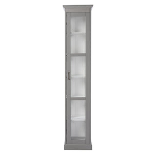 Safavieh Balterley Tall Glass Door Curio Cabinet With Six Shelves For Elegant Display GREY CM1103624