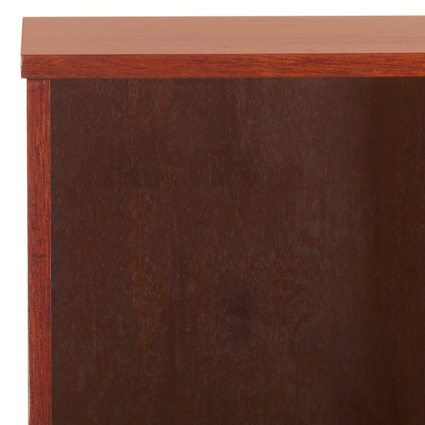 Safavieh Clairville Walnut Curio Bookcase With Glass Shelves For Living Room Or Home Office CM1270924