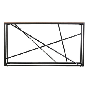 Safavieh Arendal Slim Console Table With Faux Marble Top And Iron Legs For Entryways GREY CM1654