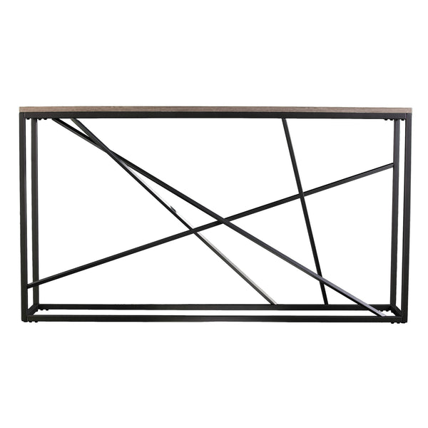 Safavieh Arendal Slim Console Table With Faux Marble Top And Iron Legs For Entryways GREY CM1654
