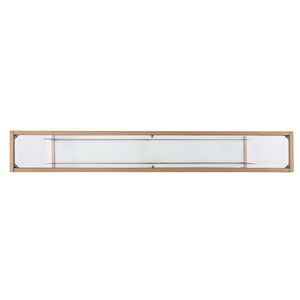 Safavieh Bergen Slim Gold Iron Console Table With Tempered Glass Top For Entryway Or Sofa CM1656