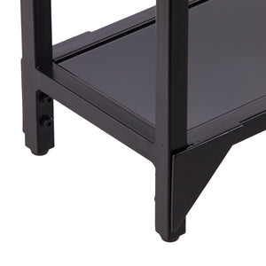 Safavieh Bergen Slim Iron Console Table With Tempered Glass Top For Entryways And Sofa Spaces CM2656