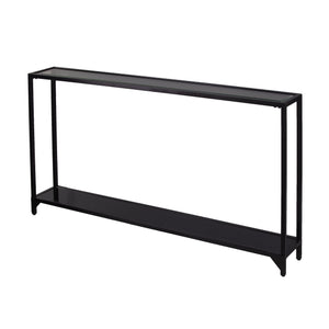 Safavieh Bergen Slim Iron Console Table With Tempered Glass Top For Entryways And Sofa Spaces CM2656