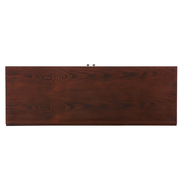 Safavieh Camino Mission Style Espresso Sideboard With Faux Slate Accents And Glass Display Doors CM2900