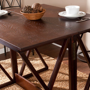 Safavieh Derby Expandable Counter Height Dining Table Mdf Ash Veneer X Frame For Small Spaces CM3513