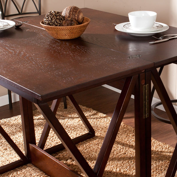 Safavieh Derby Expandable Counter Height Dining Table Mdf Ash Veneer X Frame For Small Spaces CM3513
