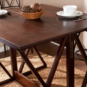 Safavieh Derby Expandable Counter Height Dining Table Mdf Ash Veneer X Frame For Small Spaces CM3513