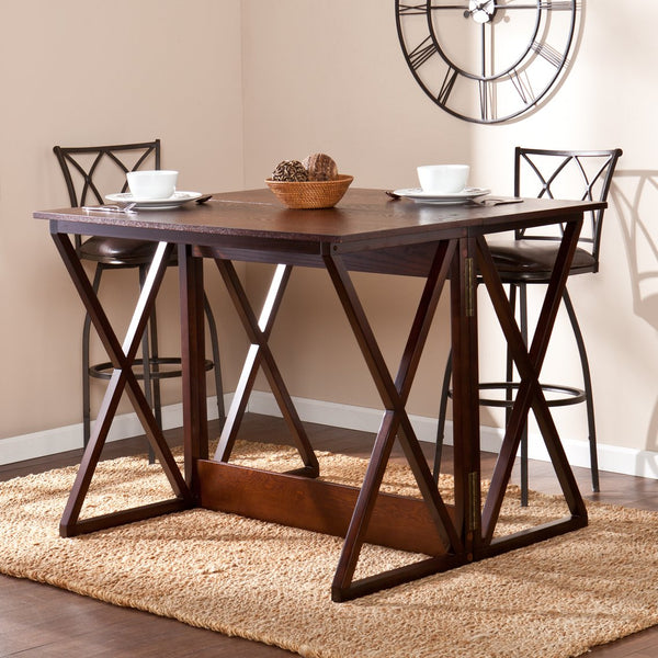 Safavieh Derby Expandable Counter Height Dining Table Mdf Ash Veneer X Frame For Small Spaces CM3513