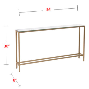 Safavieh Darrin Mirrored Top Iron Console Table Modern Minimalist Entryway Hallway Accent GOLD CM9296