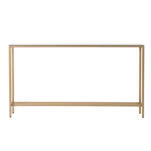 Safavieh Darrin Mirrored Top Iron Console Table Modern Minimalist Entryway Hallway Accent GOLD CM9296