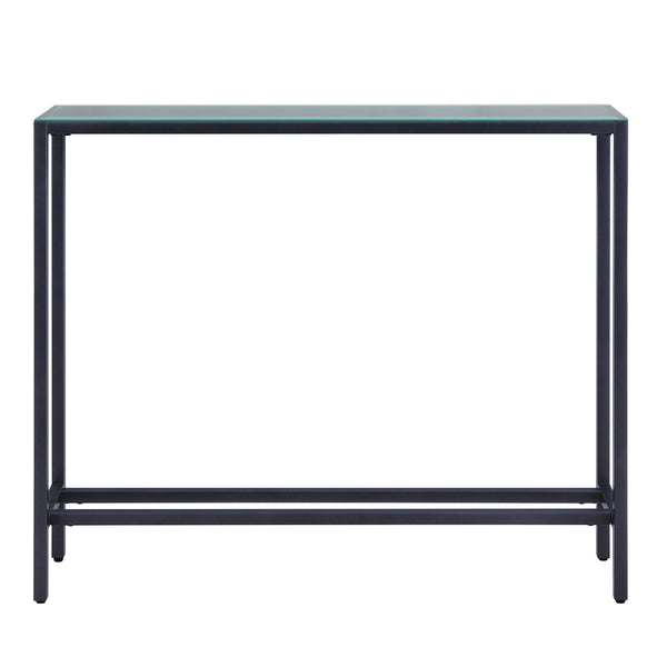 Safavieh Darrin Slim Iron Console Table With Beveled Mirror Top For Hallways And Entryways CM9397