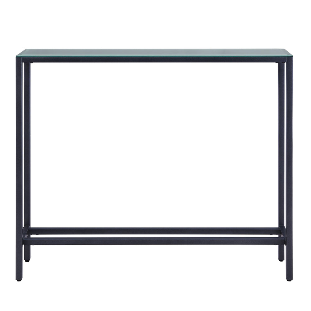 Safavieh Darrin Slim Iron Console Table With Beveled Mirror Top For Hallways And Entryways CM9397