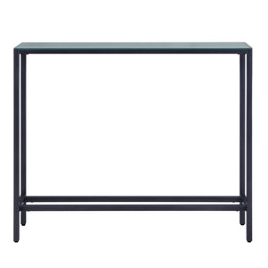 Safavieh Darrin Slim Iron Console Table With Beveled Mirror Top For Hallways And Entryways CM9397