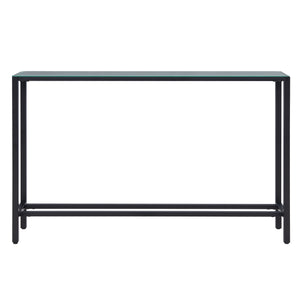Safavieh Darrin Mirrored Top Iron Console Table Slim Entryway Accent For Hallways And Sofas BLACK CM9596