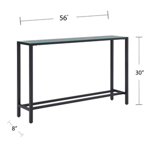 Safavieh Darrin Mirrored Top Iron Console Table Slim Entryway Accent For Hallways And Sofas BLACK CM9596