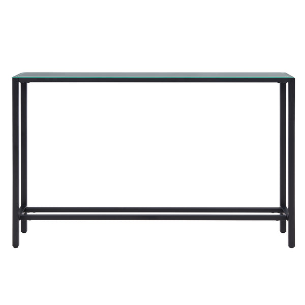 Safavieh Darrin Mirrored Top Iron Console Table Slim Entryway Accent For Hallways And Sofas BLACK CM9596