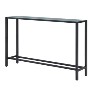 Safavieh Darrin Mirrored Top Iron Console Table Slim Entryway Accent For Hallways And Sofas BLACK CM9596