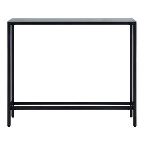 Safavieh Darrin Narrow Console Table With Beveled Mirrored Top For Entryways And Hallways BLACK CM9597