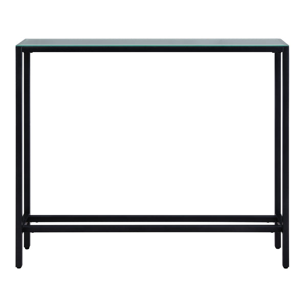 Safavieh Darrin Narrow Console Table With Beveled Mirrored Top For Entryways And Hallways BLACK CM9597