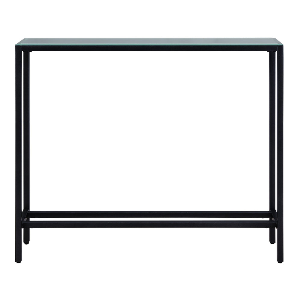 Safavieh Darrin Narrow Console Table With Beveled Mirrored Top For Entryways And Hallways BLACK CM9597