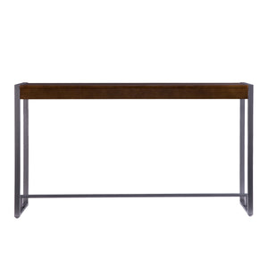 Safavieh Holly Martin Macen Industrial Console Table Birch Veneer Top With Powder Coated Iron Frame CM9912
