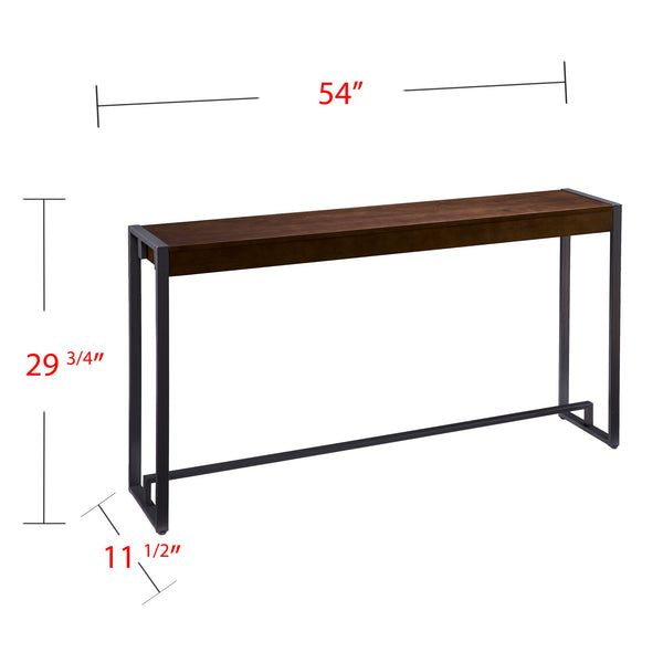 Safavieh Holly Martin Macen Industrial Console Table Birch Veneer Top With Powder Coated Iron Frame CM9912