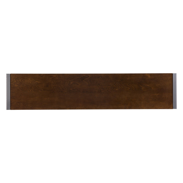 Safavieh Holly Martin Macen Industrial Console Table Birch Veneer Top With Powder Coated Iron Frame CM9912