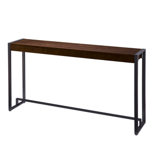 Safavieh Holly Martin Macen Industrial Console Table Birch Veneer Top With Powder Coated Iron Frame CM9912