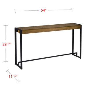 Safavieh Holly Martin Macen Industrial Console Table With Mdf Top And Black Metal Frame For Entryways CM9913