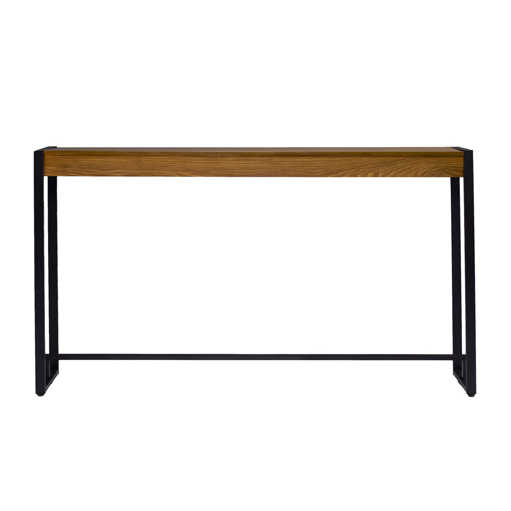 Safavieh Holly Martin Macen Industrial Console Table With Mdf Top And Black Metal Frame For Entryways CM9913