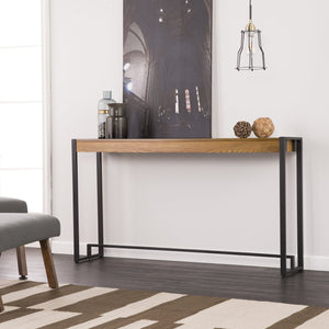Safavieh Holly Martin Macen Industrial Console Table With Mdf Top And Black Metal Frame For Entryways CM9913