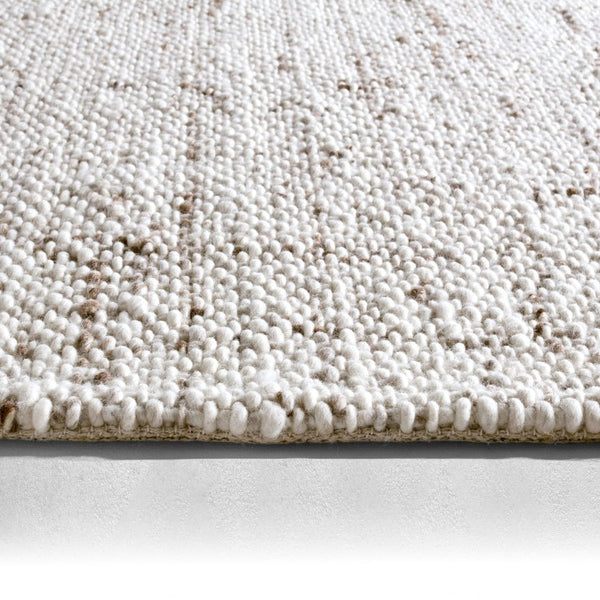 Jaipur Living Jaipur Handwoven Wool Runner 3'X9' – Ivory Basket-Weave Texture, Durable Artisan-Made Elegance RUG165468