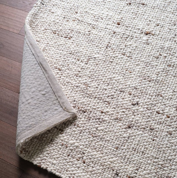 Jaipur Living Jaipur Handwoven Wool Runner 3'X9' – Ivory Basket-Weave Texture, Durable Artisan-Made Elegance RUG165468