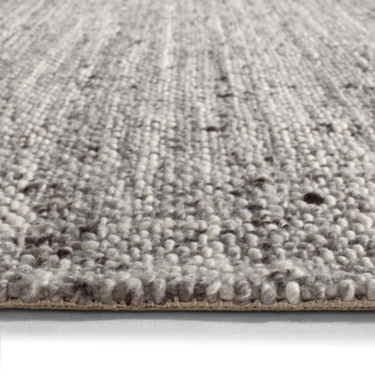 Jaipur Living Jaipur Season Handwoven Wool Area Rug 9'6"X13'6" — Neutral Basket-Weave Texture With Charcoal Accents Gray RUG164913