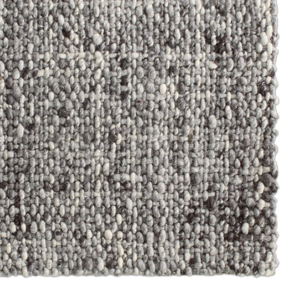 Jaipur Living Jaipur Handwoven Wool Runner 3'X9' — Charcoal Basket-Weave Texture, Durable Natural Fiber Rug Gray RUG165497