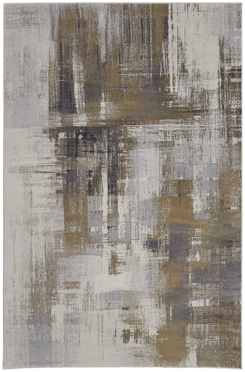 Feizy Rugs Mandana Abstract High-Low Pile Turkish Rug Ivory Brown Sculptural Living Room Accent Let Me Count: (7) Space (8) (7... Wait, Has a Dash, Let Me Avoid That Per Rules) Let Me Try: High Low Rug Ground M(1)a(2)n(3)d(4)a( 7'9" x 10' CME39LYFIVYCMLF01