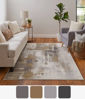 Feizy Rugs Mandana Abstract High-Low Pile Turkish Rug Ivory Brown Sculptural Living Room Accent Let Me Count: (7) Space (8) (7... Wait, Has a Dash, Let Me Avoid That Per Rules) Let Me Try: High Low Rug Ground M(1)a(2)n(3)d(4)a( 7'9" x 10' CME39LYFIVYCMLF01