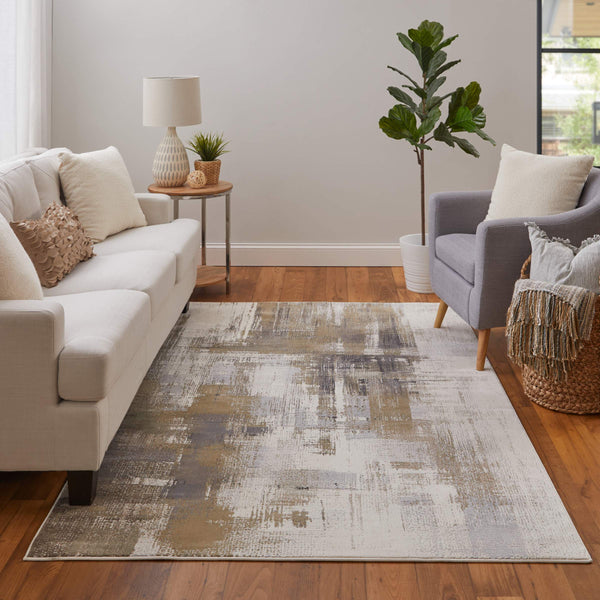 Feizy Rugs Mandana Abstract High-Low Pile Turkish Rug Ivory Brown Sculptural Living Room Accent Let Me Count: (7) Space (8) (7... Wait, Has a Dash, Let Me Avoid That Per Rules) Let Me Try: High Low Rug Ground M(1)a(2)n(3)d(4)a( 7'9" x 10' CME39LYFIVYCMLF01