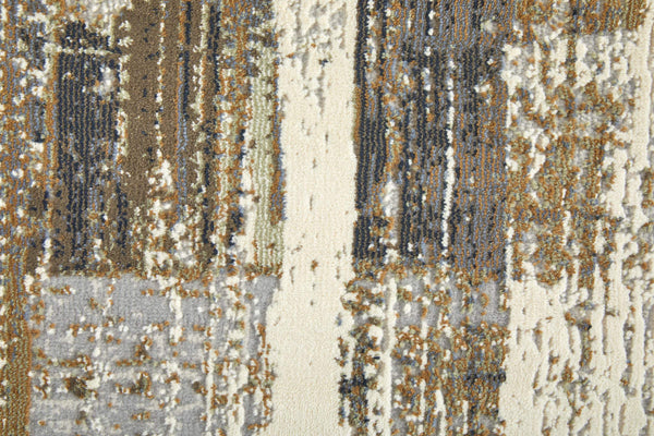 Feizy Rugs Mandana Abstract High-Low Pile Turkish Rug Ivory Brown Sculptural Living Room Accent Let Me Count: (7) Space (8) (7... Wait, Has a Dash, Let Me Avoid That Per Rules) Let Me Try: High Low Rug Ground M(1)a(2)n(3)d(4)a( 7'9" x 10' CME39LYFIVYCMLF01