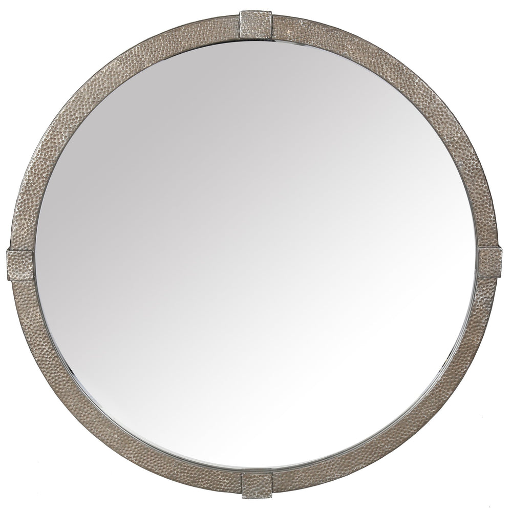 Safavieh Shailene Metal Round Mirror In Rustic Elegance - Earthy Tone & Stylish Decor Accent For Home Rust 38% Metal,48% Mirror,14% Manufactured Wood Cmi4000a
