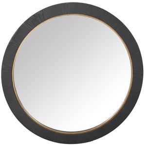 Safavieh Paulson Round Wood Mirror – Elegant Wood And Metal Design Perfect For Modern And Classic Interiors Black 4% Metal,38% Mirror,34% Cork Veneer,24% Manufactured Wood Cmi4001c