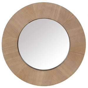 Safavieh Netta Round Wood Mirror - Elegant Home Decor Accent For Entryways, Living Rooms, And Bedrooms Natural 4% Metal,26% Mirror,44% Cork Veneer,26% Manufactured Wood Cmi4002a