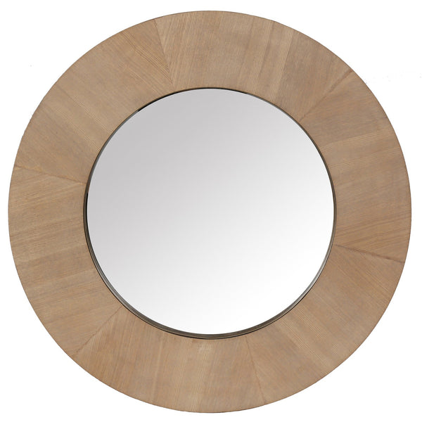 Safavieh Netta Round Wood Mirror - Elegant Home Decor Accent For Entryways, Living Rooms, And Bedrooms Natural 4% Metal,26% Mirror,44% Cork Veneer,26% Manufactured Wood Cmi4002a