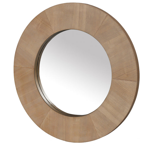 Safavieh Netta Round Wood Mirror - Elegant Home Decor Accent For Entryways, Living Rooms, And Bedrooms Natural 4% Metal,26% Mirror,44% Cork Veneer,26% Manufactured Wood Cmi4002a